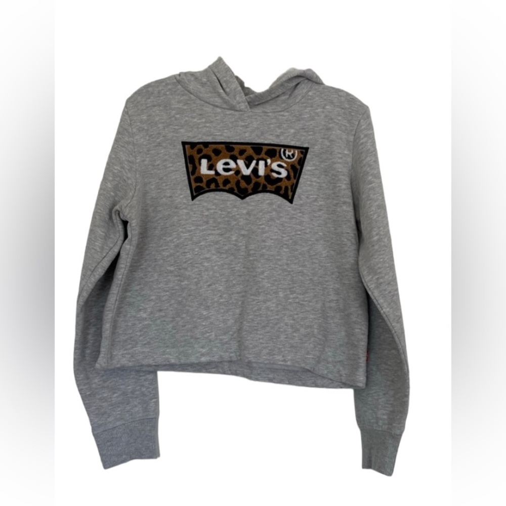 Girls Levis cropped hoodie